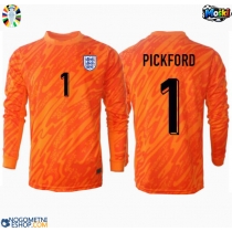 Moški Nogometni dresi Anglija Jordan Pickford #1 Vratar Domači EP 2024 Dolgi Rokav